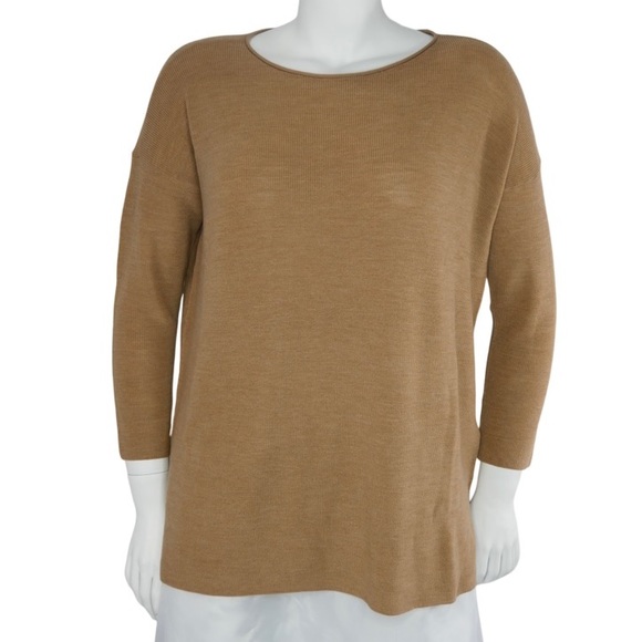 Eileen Fisher Sweaters - Eileen Fisher Bateau Neck Wool Tunic L